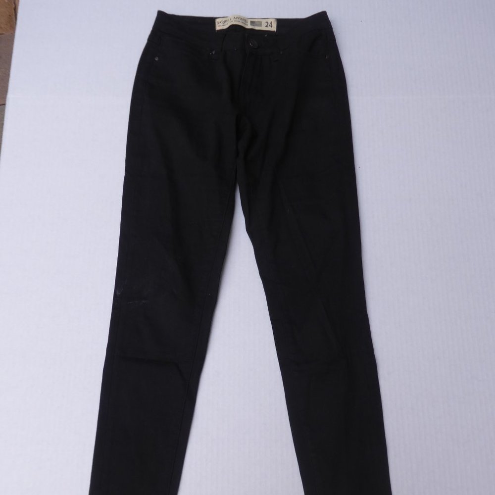 BARBELL APPAREL BLACK SKINNY JEANS SZ 24